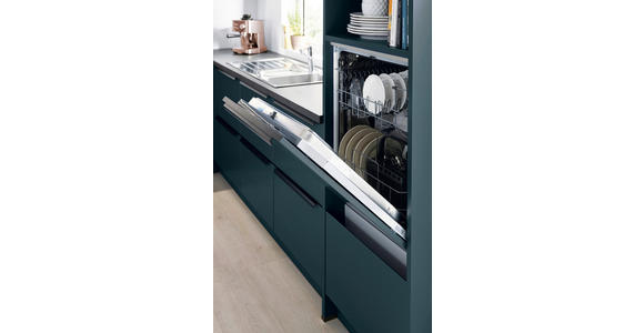 EINBAUKÜCHE   - Dunkelblau, Design, Holzwerkstoff - Novel