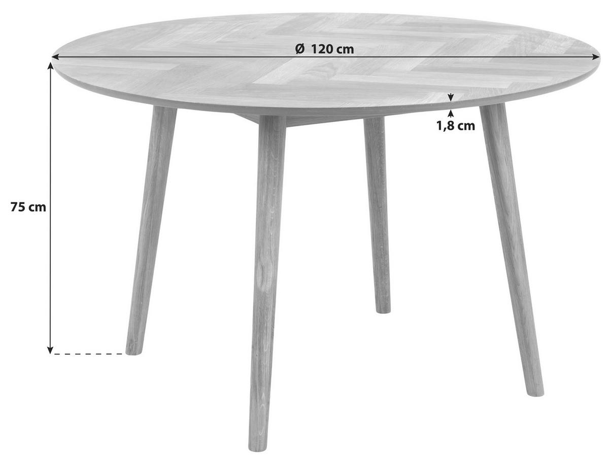 JEDILNA MIZA, furnirano hrast barve hrasta  - barve hrasta, Konvencionalno, leseni material/les (120/75cm) - MID.YOU