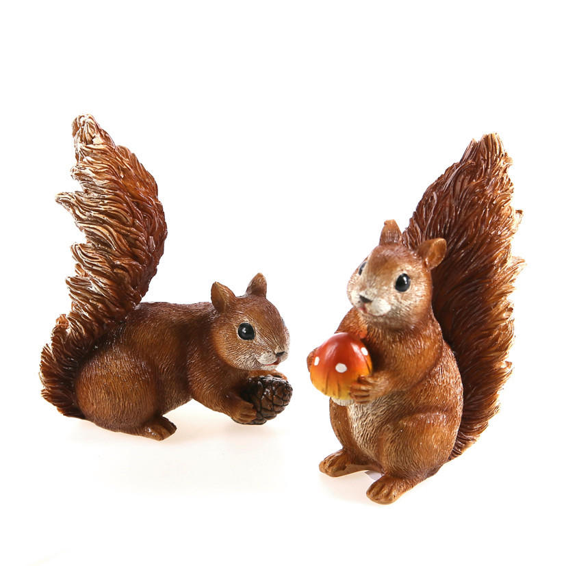 DEKOEICHHÖRNCHEN - Beige/Braun, LIFESTYLE, Kunststoff (10,5/5/13,5cm)