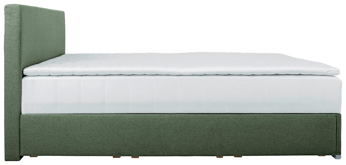 BOX KREVET BEZ OPRUGA 90/200 cm     zelena  - boja hroma/zelena, Konvencionalno, tekstil/plastika (90/200cm) - Carryhome