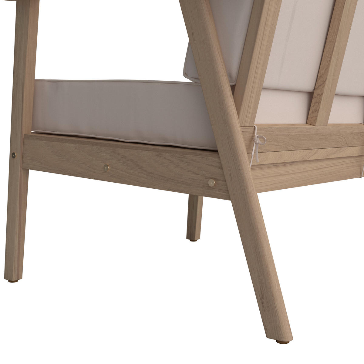 GARTENSET  - Beige/Teakfarben, MODERN, Holz/Textil (130/72/90/75/75/38/71/71/55cm) - Ambia Garden