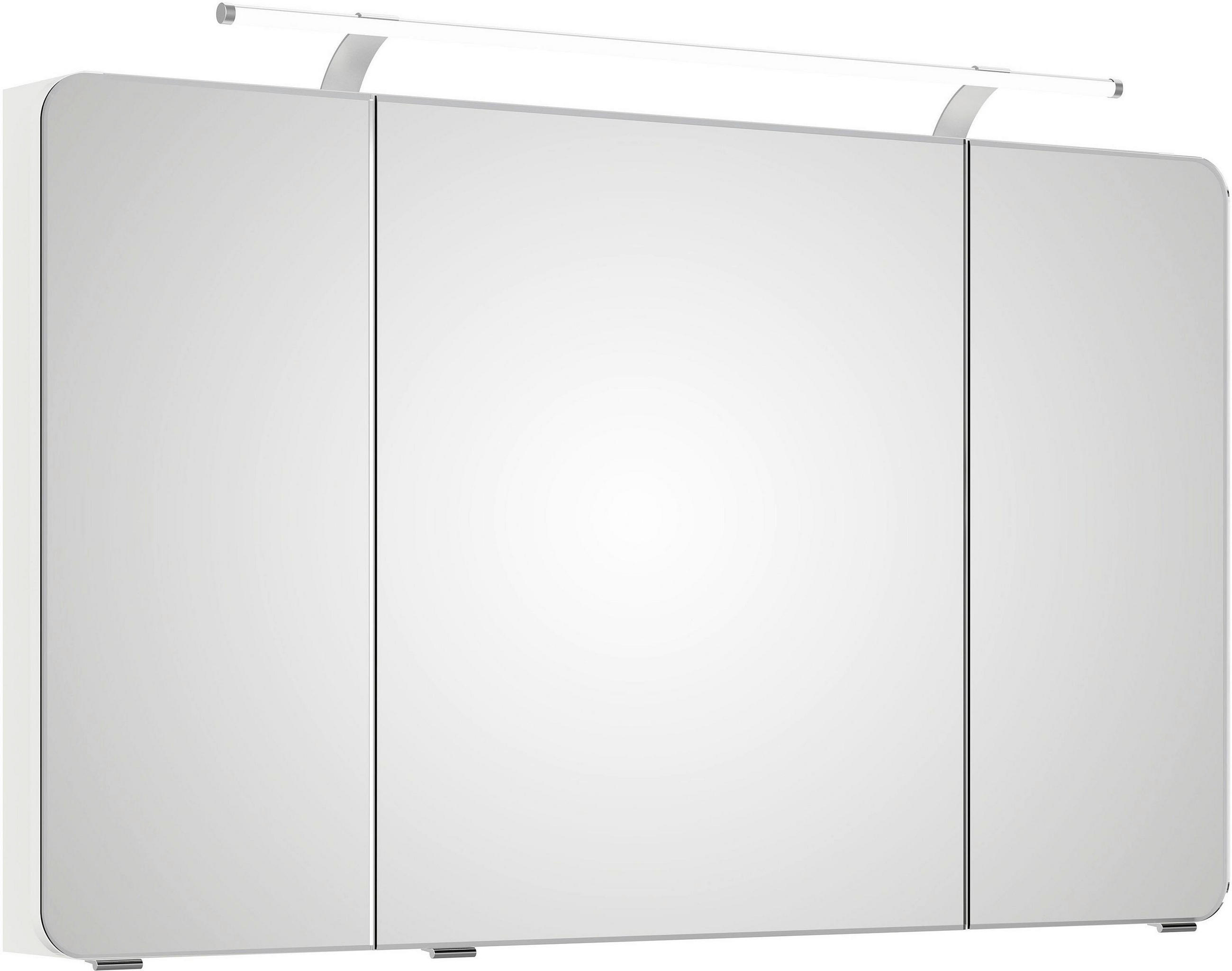 Sadena Spiegelschrank Weiß Hochglanz 120x72x17 cm