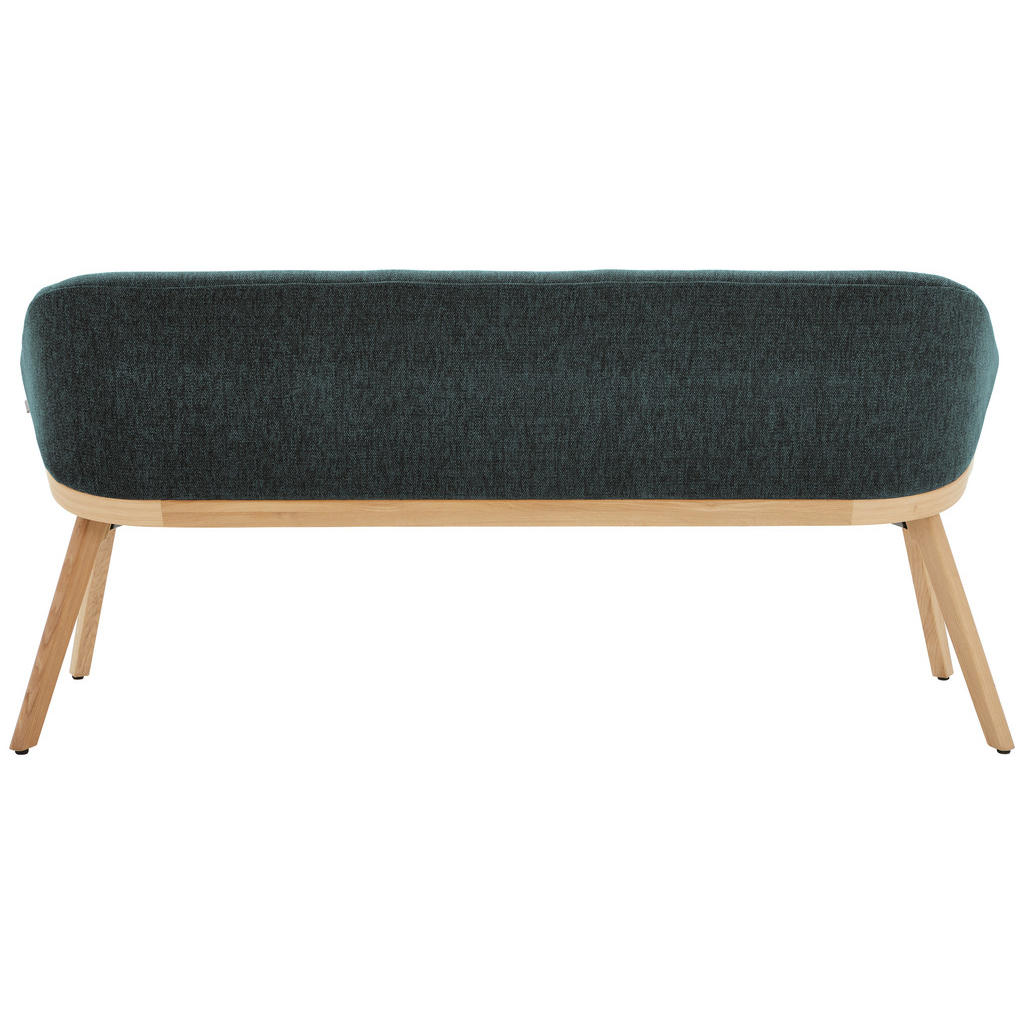 Thumbnail - Linea Natura Sitzbank Lissoni, Grün, Holz, Textil, Eiche, massiv, 3-Sitzer, 211x83x59 cm, Stoffauswahl, mit Rückenlehne,...