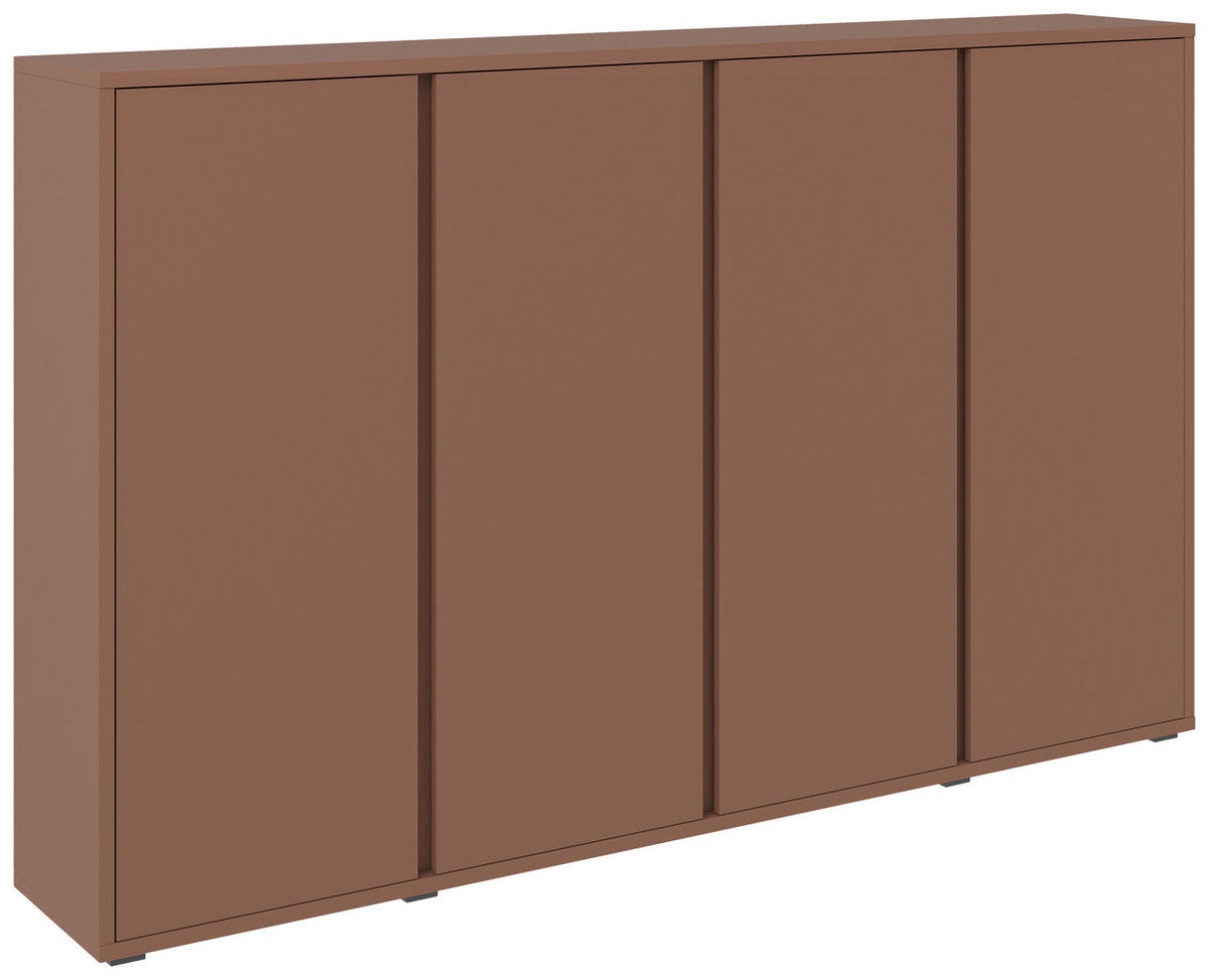 SCHUHSCHRANK  in 192,7/120/33,8 cm  - Anthrazit/Terracotta, Design, Holzwerkstoff/Kunststoff (192,7/120/33,8cm) - Xora