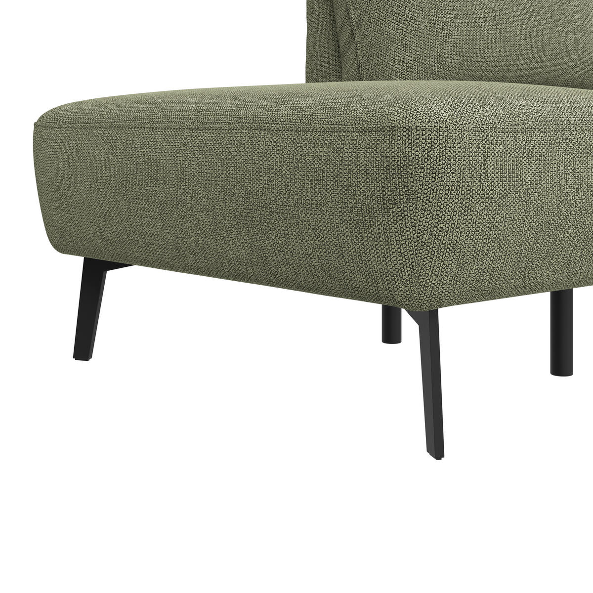 RÉCAMIERE Chenille Grün  - Schwarz/Grün, Konventionell, Textil/Metall (206/90/92cm) - Elegando