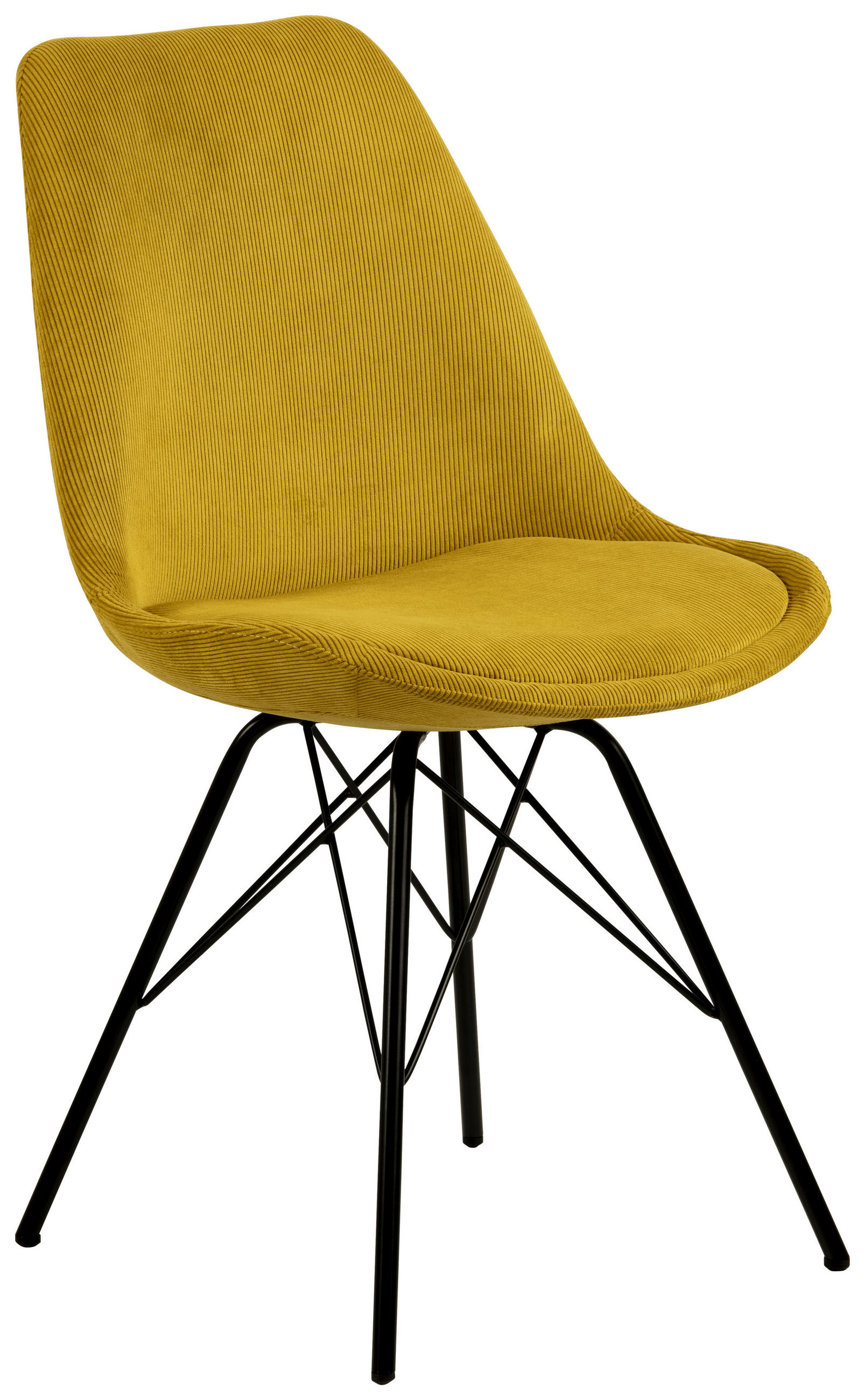 SZÉK Fém, Textil Sárga, Fekete - Sárga/Fekete, Konventionell, Fém/Textil (48,5/85,5/54cm) - Carryhome