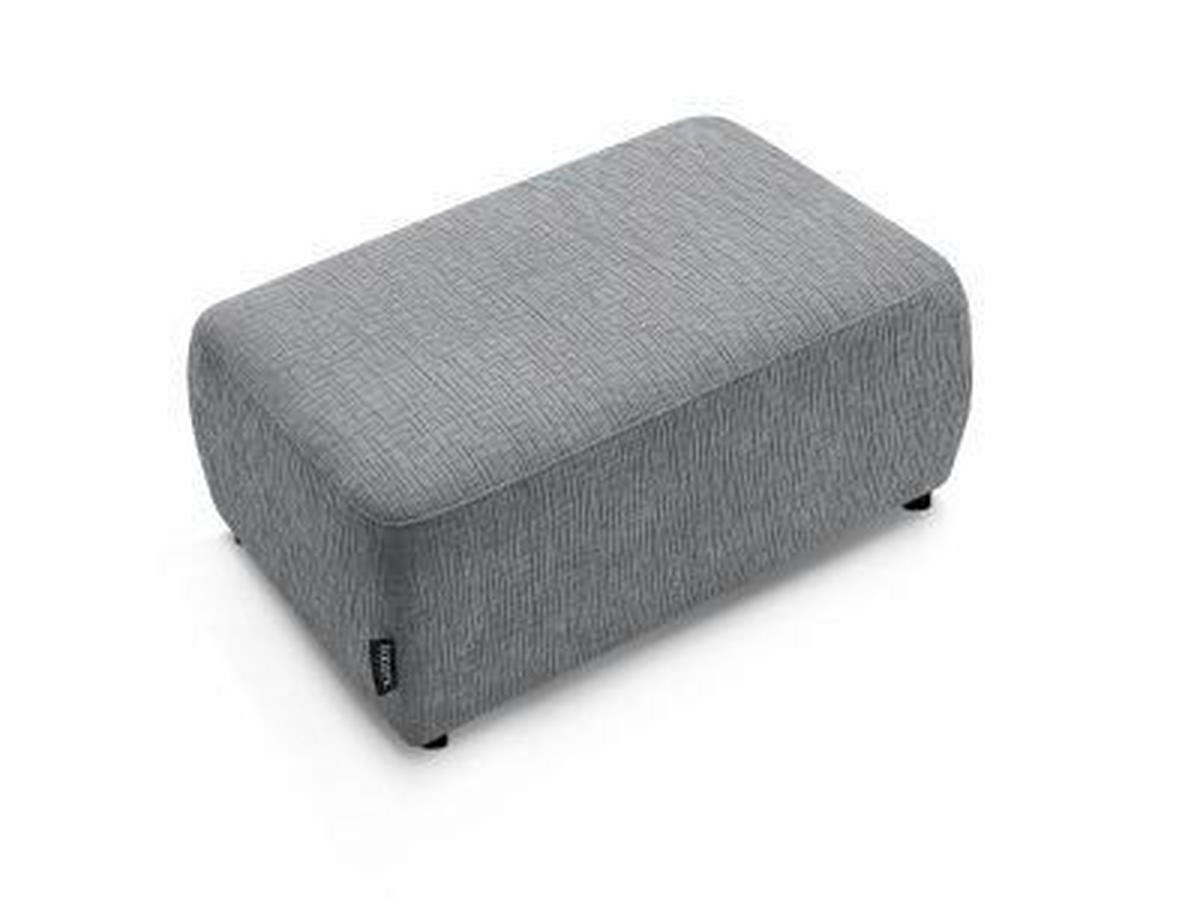 HOCKER ATILLA Struktur Dunkelgrau  - Dunkelgrau/Schwarz, MODERN, Kunststoff/Textil (92/44/48cm)