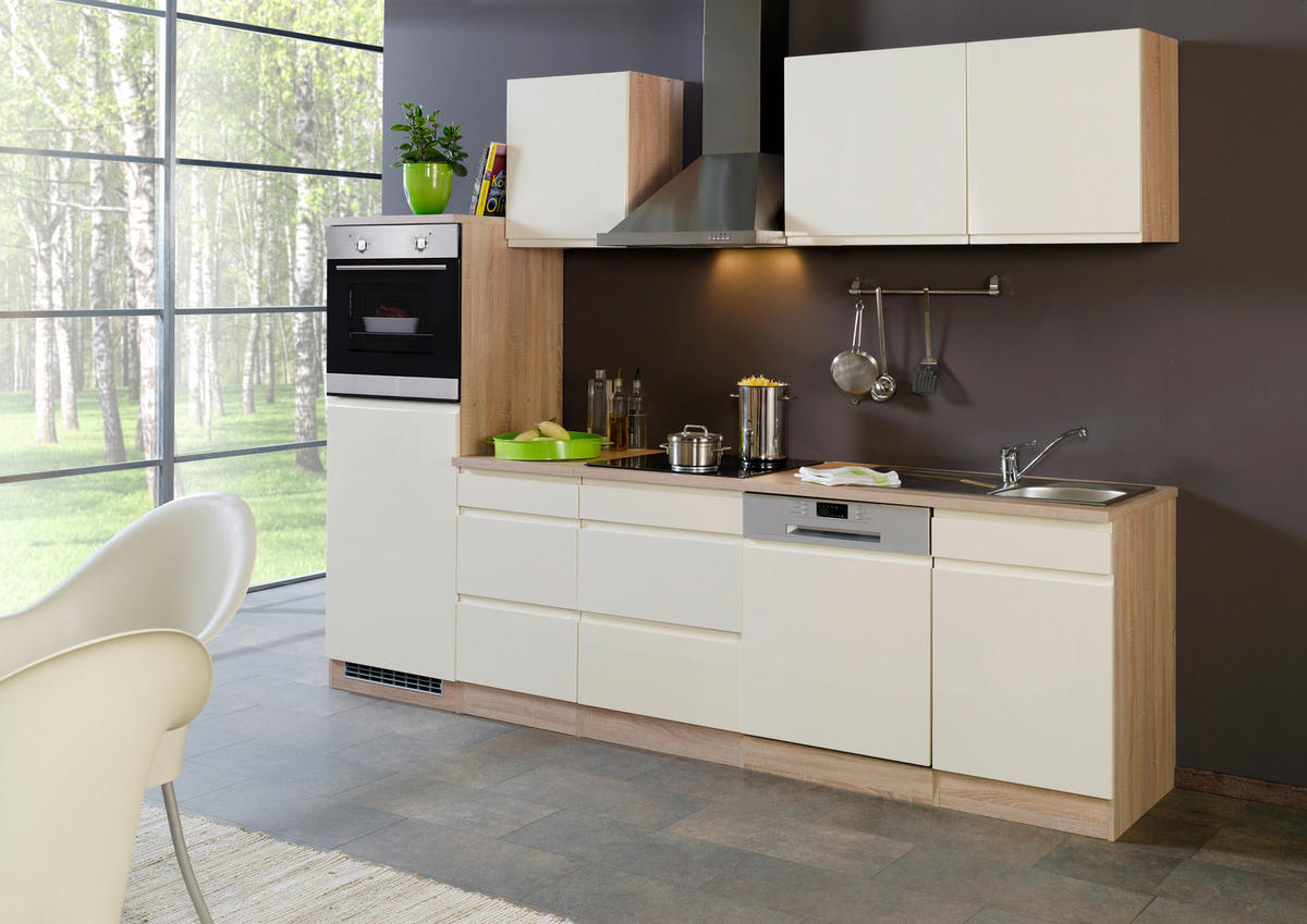 KÜCHENLEERBLOCK 280 cm   Creme, Sonoma Eiche  - Creme/Sonoma Eiche, Basics, Holzwerkstoff (280cm) - Held