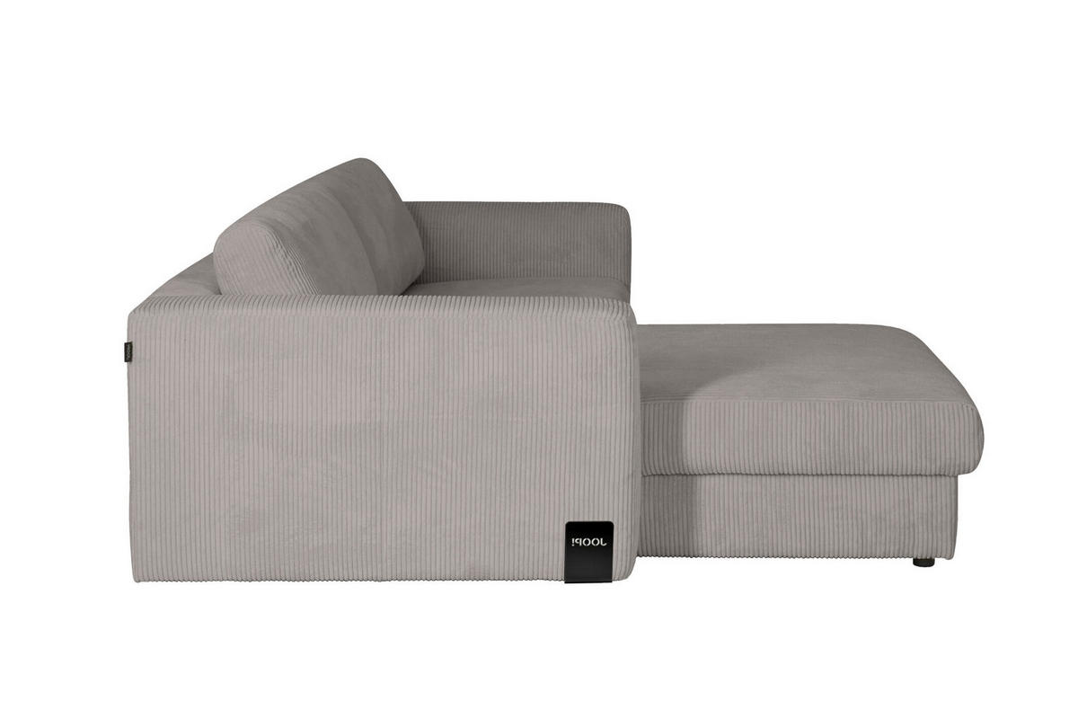 ECKSOFA JOOP Grau Cord Rücken echt  - Schwarz/Grau, KONVENTIONELL, Kunststoff/Textil (192/269cm) - Joop!