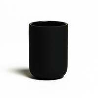 ZAHNBÜRSTENHALTER BLACK VELVET  - Schwarz, Basics, Keramik (8/8/10cm) - Moeve