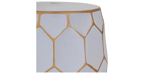 BEISTELLTISCH Grau, Orange rund  - Orange/Grau, Design, Keramik (33/33cm) - Carryhome