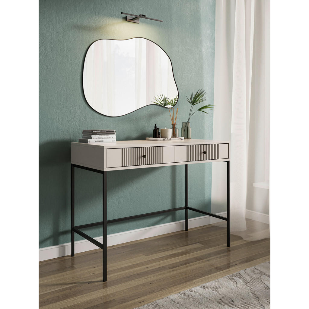 Thumbnail - Xora Schminktisch Iseo, Kaschmir, Metall, 2 Schubladen, rechteckig, eckig, 50x79x104.2 cm, Schlafzimmer, Schminktische