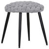 HOCKER Flachgewebe Schwarz, Hellgrau  - Hellgrau/Schwarz, Design, Textil/Metall (53/49/53cm) - Landscape