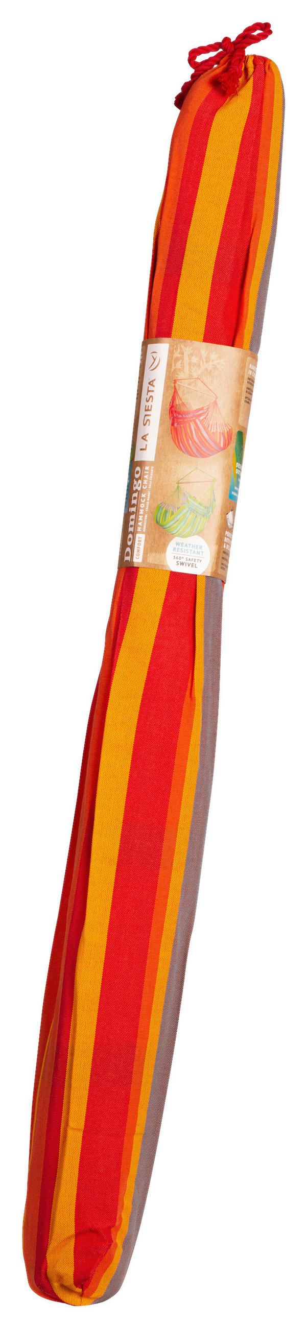 HÄNGESESSEL comfort outdoor 110/160/180 cm  - Gelb/Rot, LIFESTYLE, Holz/Textil (110/160/180cm) - La Siesta