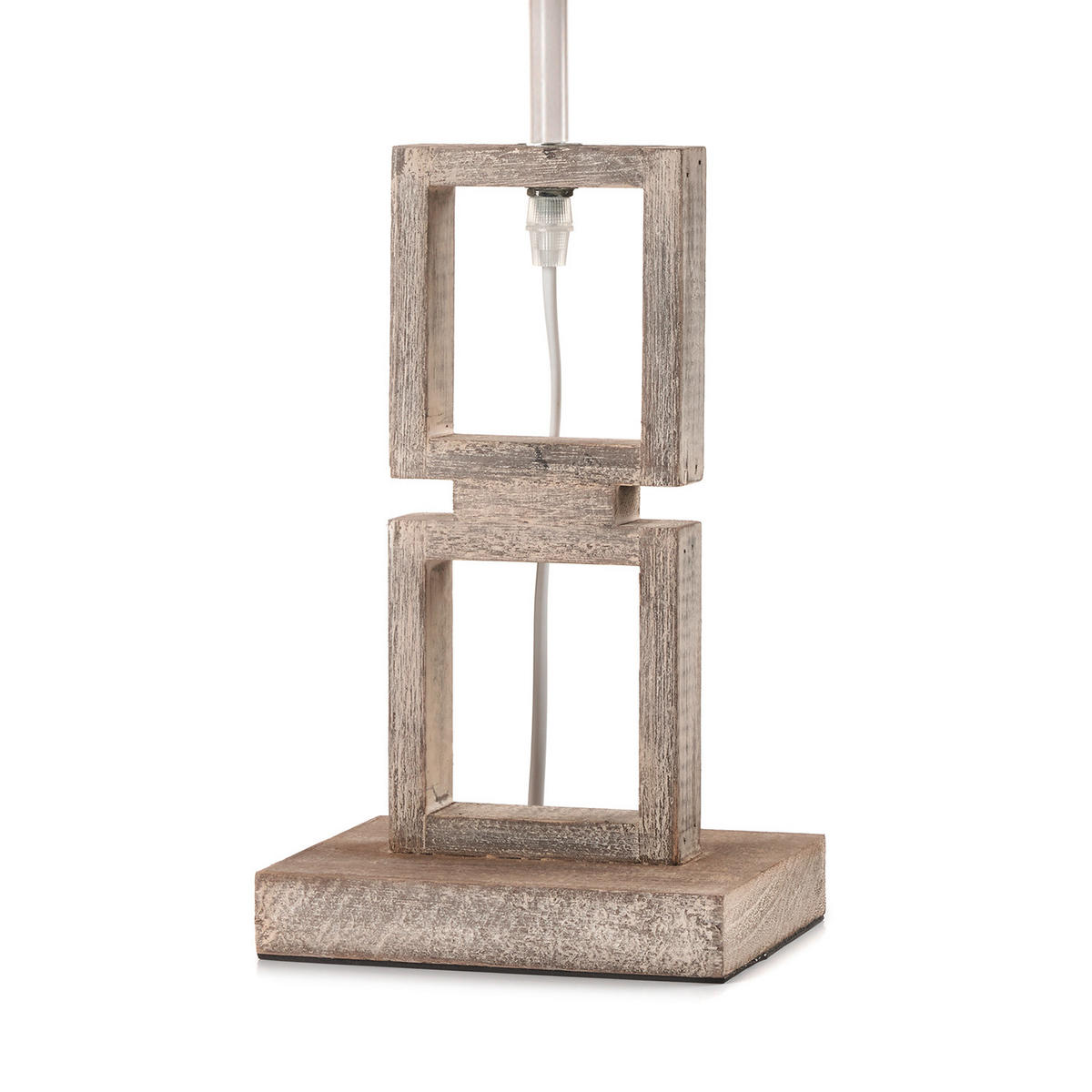 TISCHLEUCHTE 22/15,5/40 cm   - Grau, Design, Holz/Textil (22/15,5/40cm)