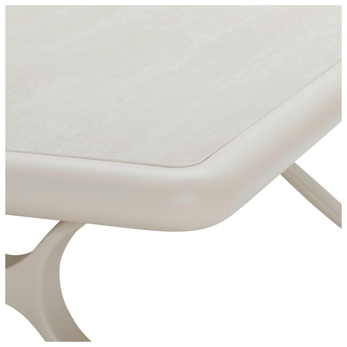 LOUNGEGARNITUR 198/248 cm Aluminium  - Beige/Weiß, Design, Textil/Stein (198/248cm) - Dieter Knoll