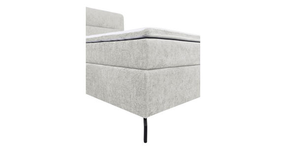 BOXSPRINGBETT 160/200 cm in Hellgrau - Hellgrau/Schwarz, Design, Textil/Metall (160/200cm) - Esposa