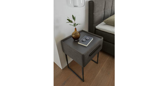 NACHTSCHRANK 49,3/45,5-61,5/45,9 cm Fichte, Kiefer Sperrholz  - Schwarz/Braun, Design, Holz/Holzwerkstoff (49,3/45,5-61,5/45,9cm) - Dieter Knoll