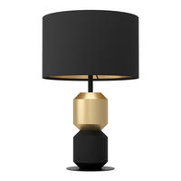 TISCHLEUCHTE 32,0/49,0 cm   - Messingfarben/Goldfarben, KONVENTIONELL, Textil/Metall (32,0/49,0cm) - Eglo