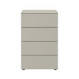KOMMODE Primolar Garda, 50/79/41 cm, 4 Schublade(n)  - Schwarz/Grau, Design, Holzwerkstoff/Kunststoff (50/79/41cm) - Xora