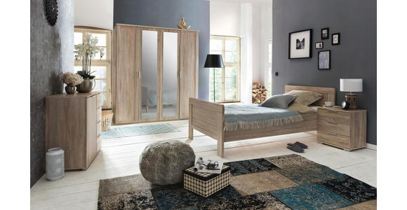 BETT 90/200 cm - Eichefarben, KONVENTIONELL (90/200cm) - Cantus