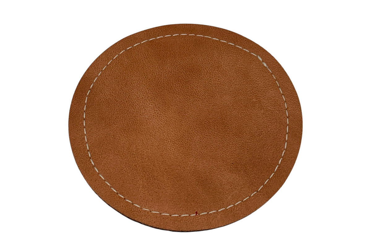 GLASUNTERSETZER 4-teilig  - Hellbraun, Design, Kunststoff (10/0,3cm) - Dieter Knoll