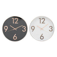 Ceas De Perete 30/30/4.3 cm   - alb/auriu rose, Basics, plastic/sticlă (30/30/4.3cm)