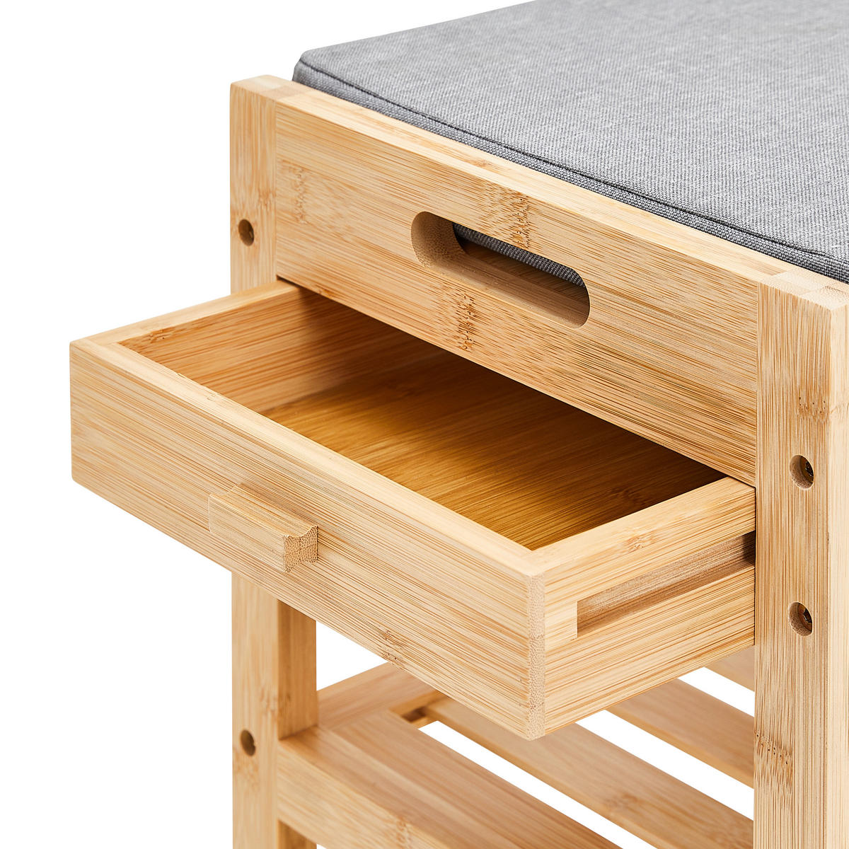 LAVICE S BOTNÍKEM, šedá, přírodní barvy, 90/45/30 cm - šedá/přírodní barvy, Basics, textil/přírodní materiály (90/45/30cm) - Xora