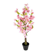 UMĚLÁ ROSTLINA 70 cm - růžová, Konvenční, textil/plast (70cm)