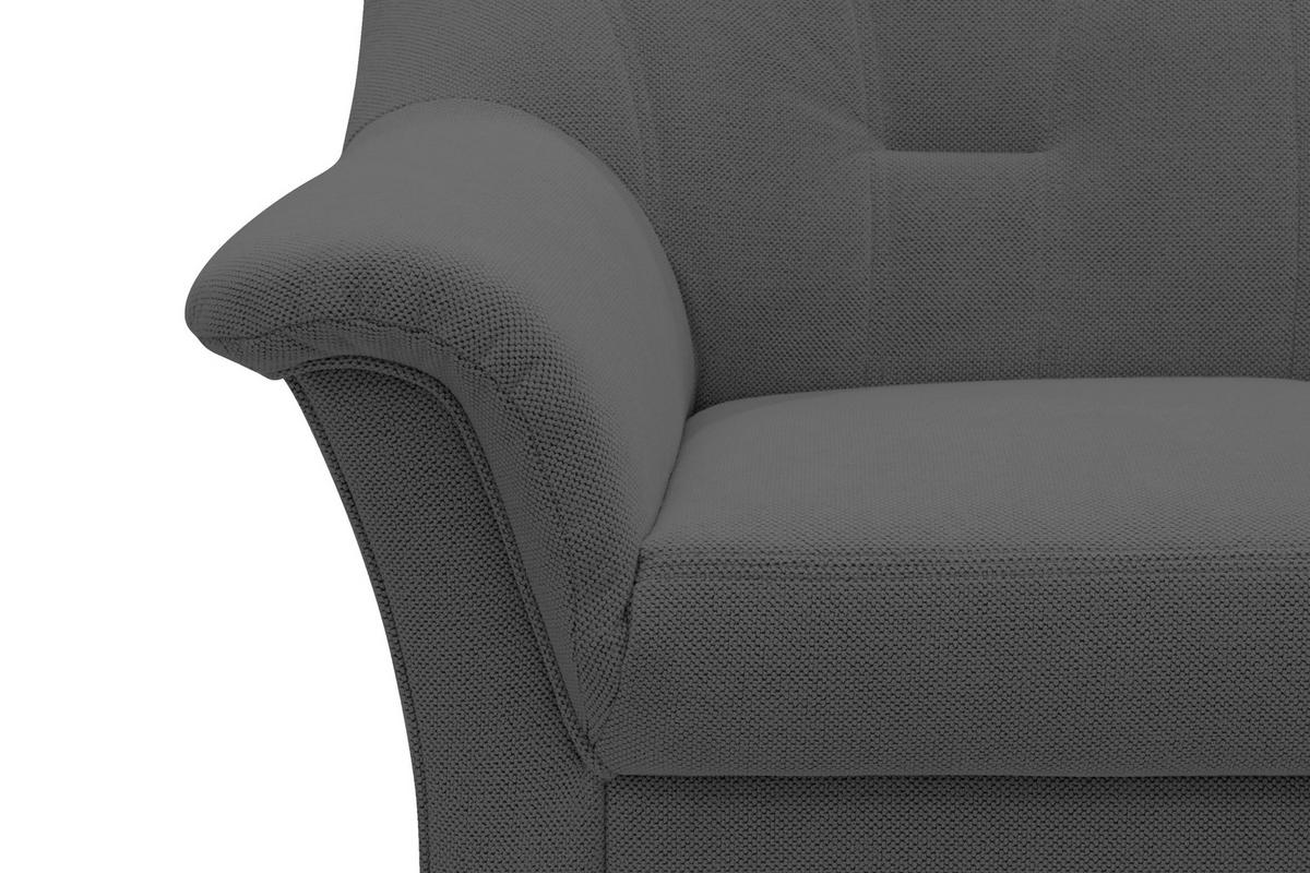 ECKSOFA FLORES FK Dunkelgrau Mikrofaser  - Dunkelgrau/Schwarz, KONVENTIONELL, Kunststoff/Textil (231/142cm) - MID.YOU