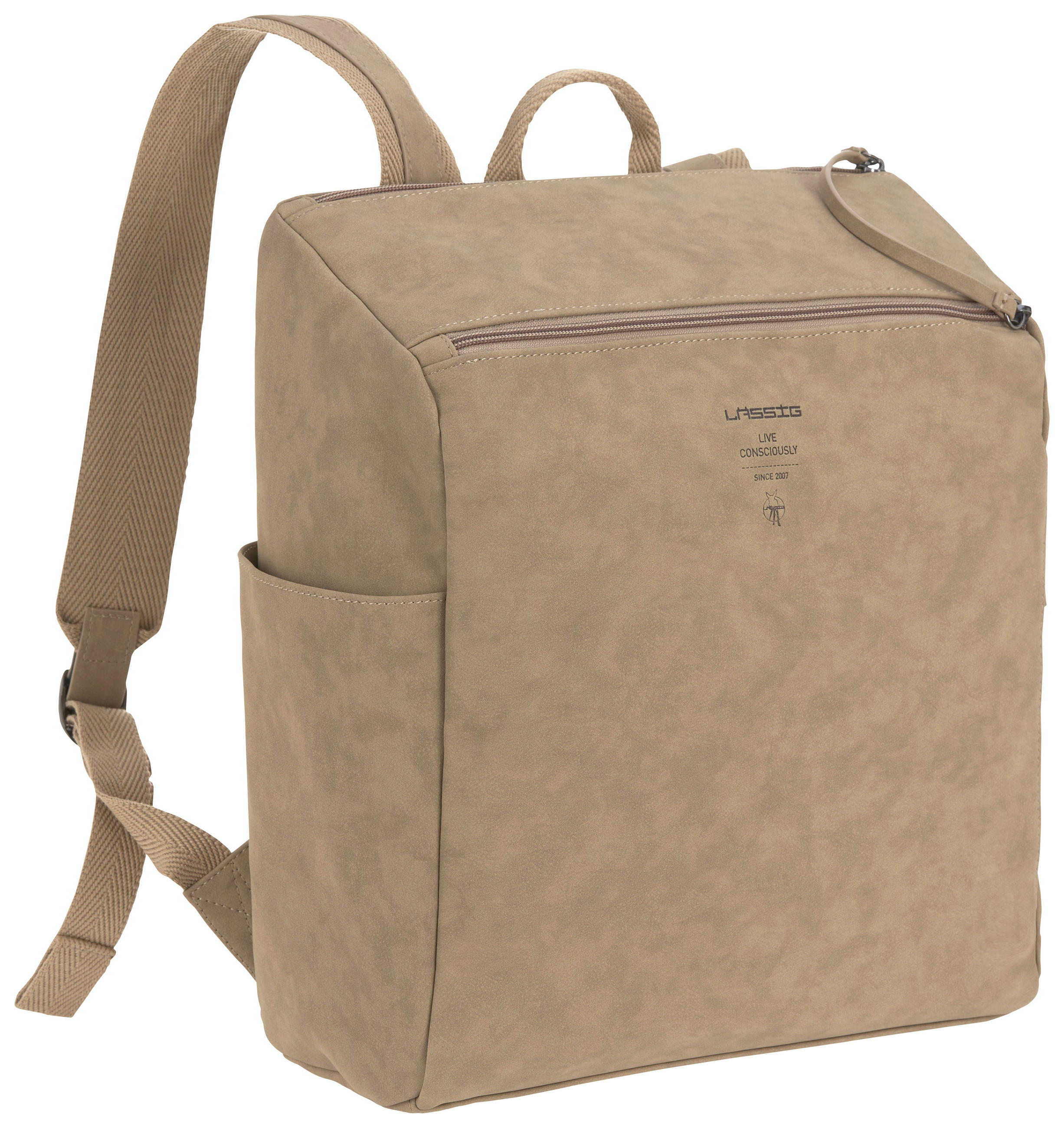 WICKELRUCKSACK Tender  - Beige/Weiß, Trend, Textil (31/14/35cm) - Lässig