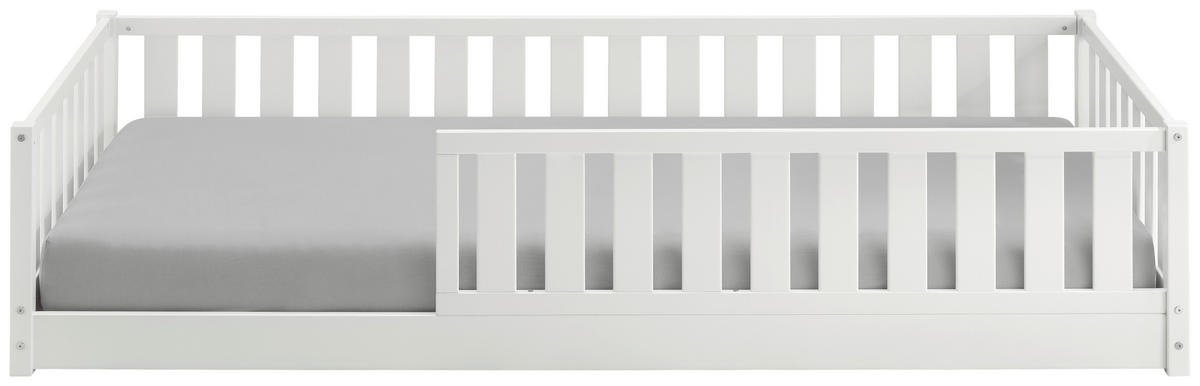 BODENBETT. 120/200 cm  in Weiß  - Weiß, LIFESTYLE, Holz (120/200cm) - Ben'n'jen