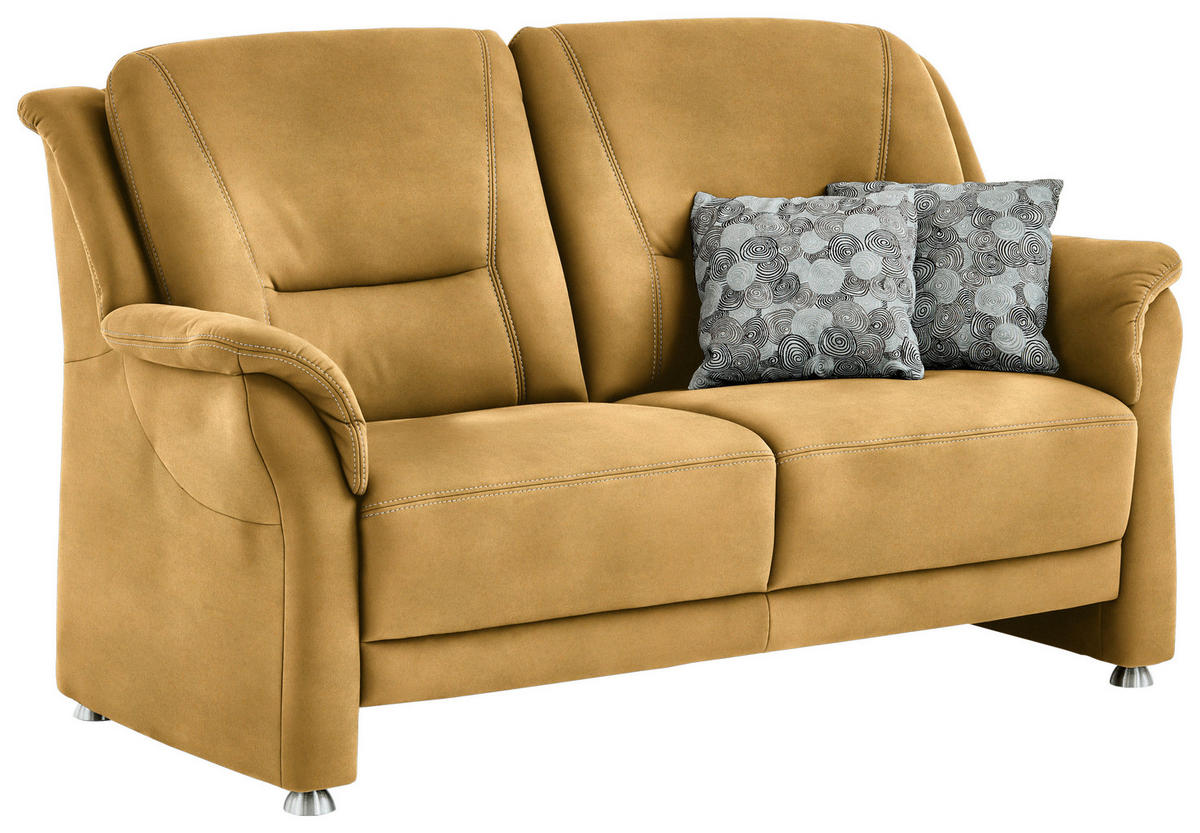 2,5-SITZER in Mikrofaser Gelb  - Gelb/Beige, Konventionell, Textil/Metall (172/100/89cm) - Beldomo Comfort