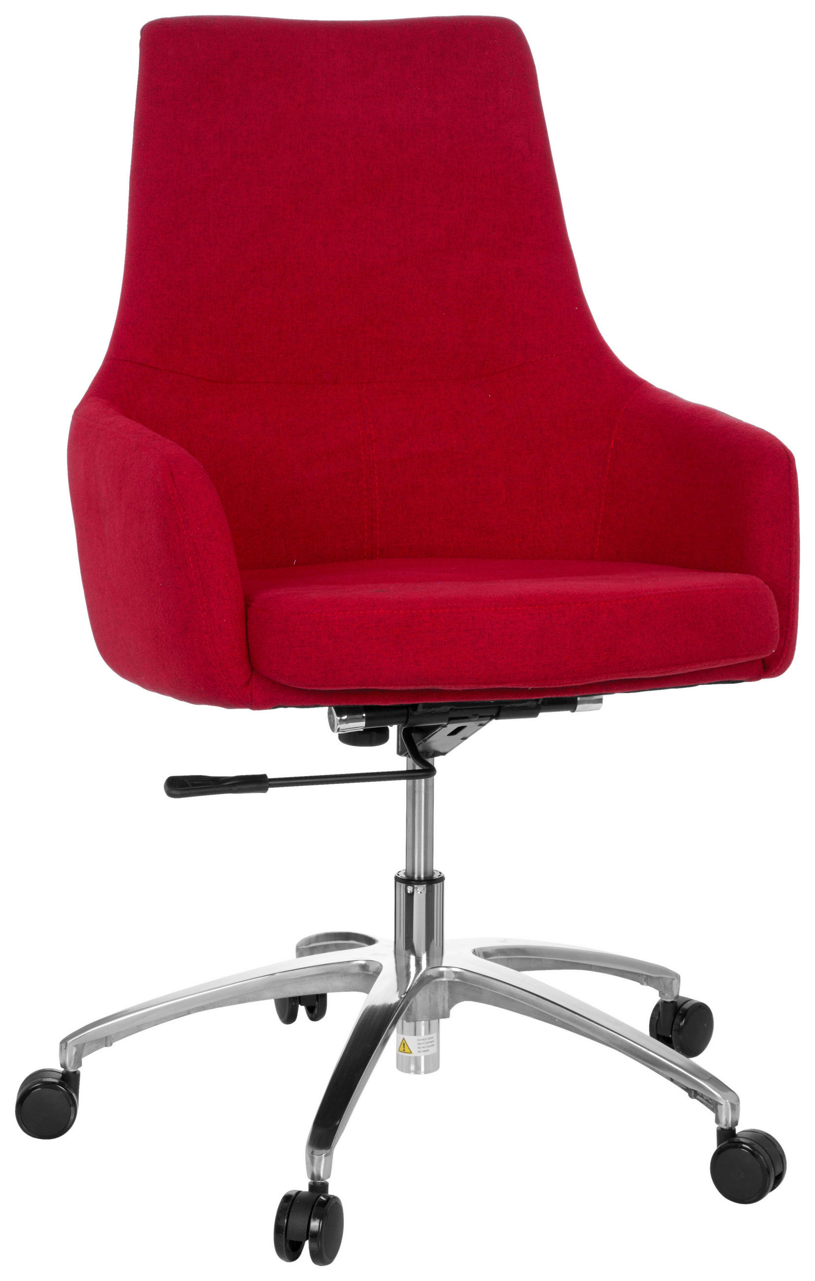 DREHSTUHL  in Flachgewebe Rot  - Silberfarben/Rot, Basics, Kunststoff/Textil (65/97/60cm) - MID.YOU