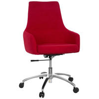 DREHSTUHL Flachgewebe Rot  - Silberfarben/Rot, Basics, Kunststoff/Textil (65/97/60cm) - MID.YOU