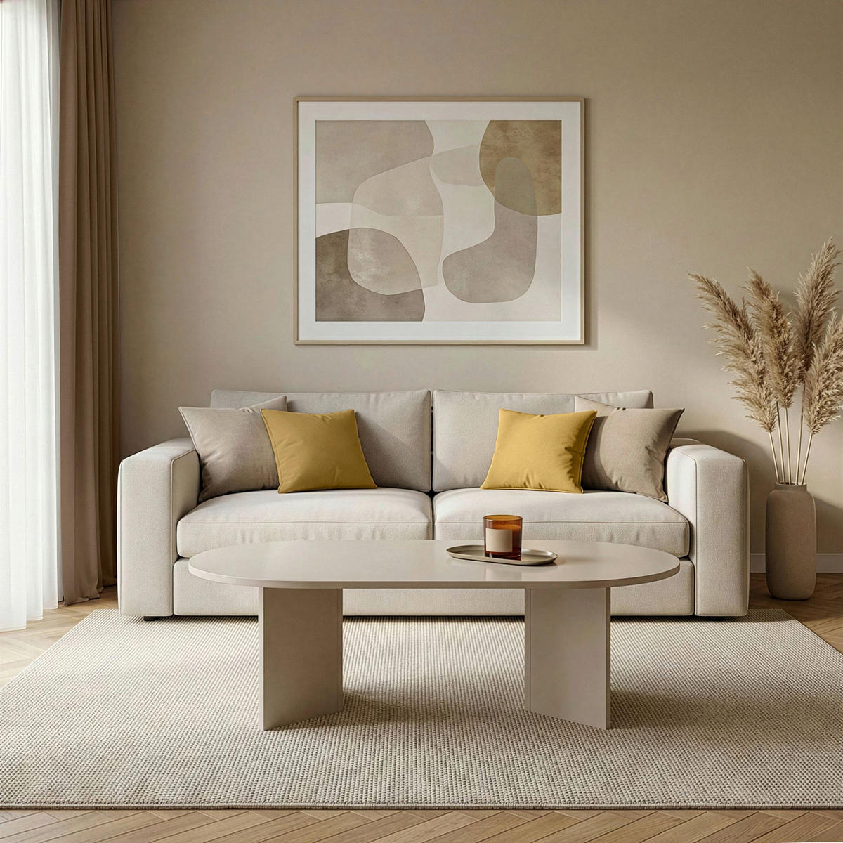 COUCHTISCH Creme  - Creme, Design, Holzwerkstoff (119/40/60cm) - MID.YOU