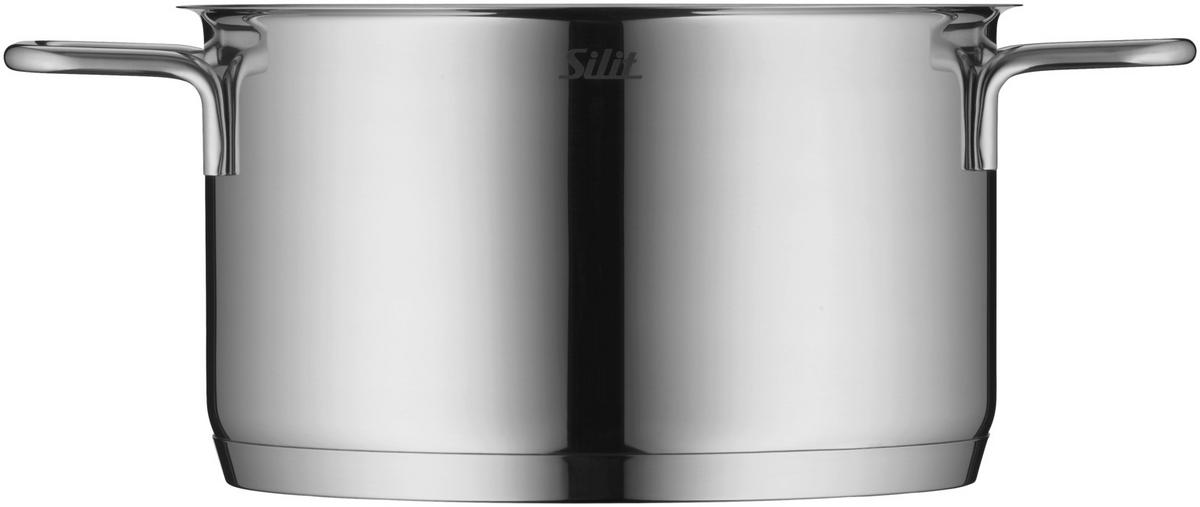 KOCHTOPFSET Alicante 5-teilig  - Edelstahlfarben, Basics, Glas/Metall (29,8/26/52,5cm) - Silit