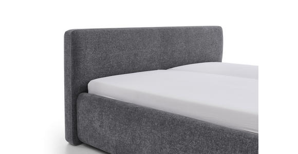 POLSTERBETT Bettkasten, Lattenroste Grau 180/200 cm  - Birkefarben/Buchefarben, Design, Holz/Textil (180/200cm) - Xora