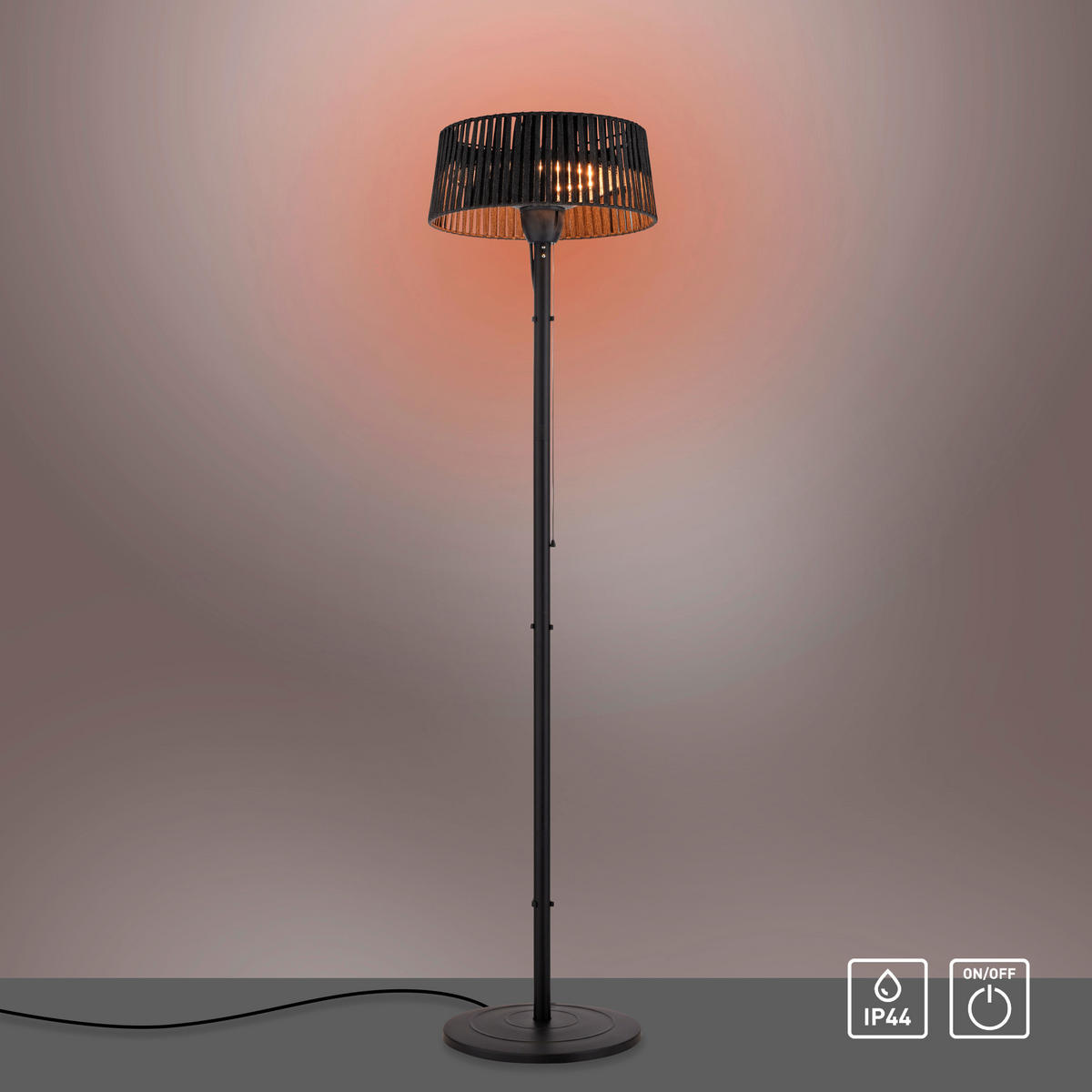 ZUNANJI GRELNIK  Glow   50/50/195 cm          - črna, Basics, kovina (50/50/195cm)