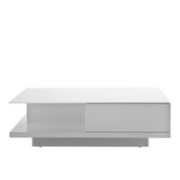 COUCHTISCH in Glas, Holzwerkstoff 120/60/36 cm  - Weiß Hochglanz/Weiß, Design, Glas/Holzwerkstoff (120/60/36cm) - Livetastic
