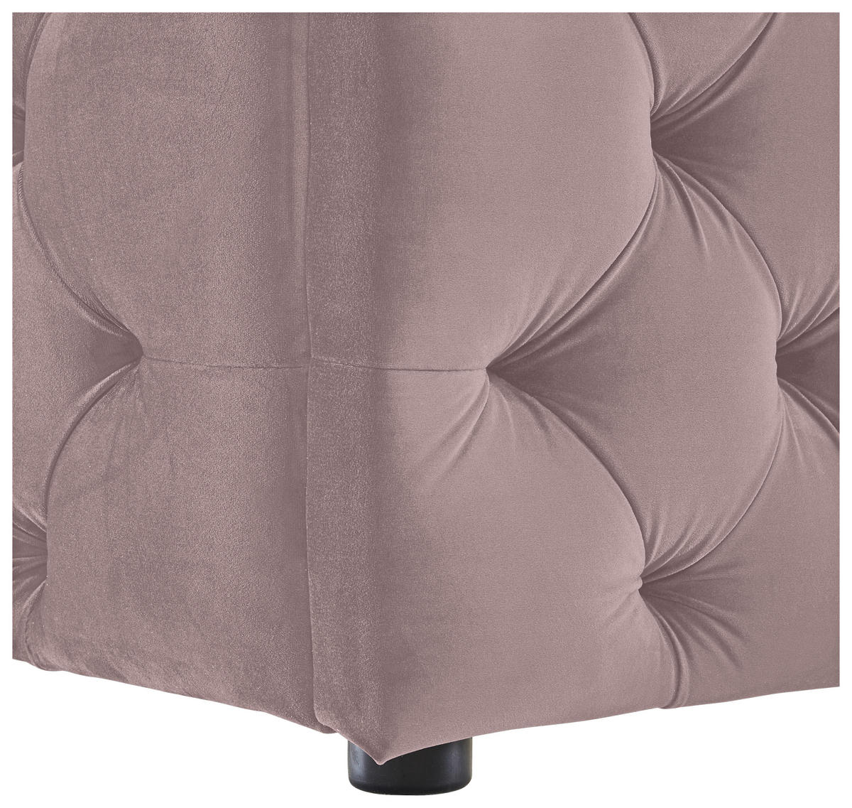 POLSTERBETT 140/200 cm,  in Flieder, gepolstertes Kopfteil,  - Flieder/Schwarz, KONVENTIONELL, Kunststoff/Textil (140/200cm) - home24