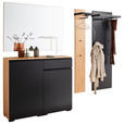 GARDEROBE 4-teilig  in 120/200/38 cm  - Eichefarben/Anthrazit, Design, Holz/Holzwerkstoff (120/200/38cm) - Moderano