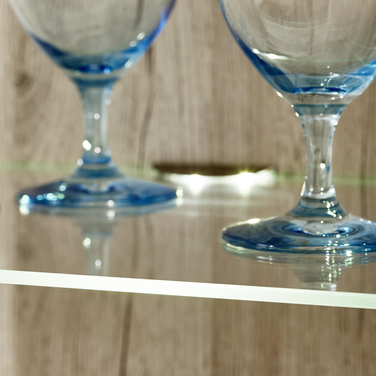 WOHNWAND  in Weiß, Eichefarben  300/200,9/41 cm  - Eichefarben/Alufarben, Design, Glas/Holzwerkstoff (300/200,9/41cm) - Carryhome