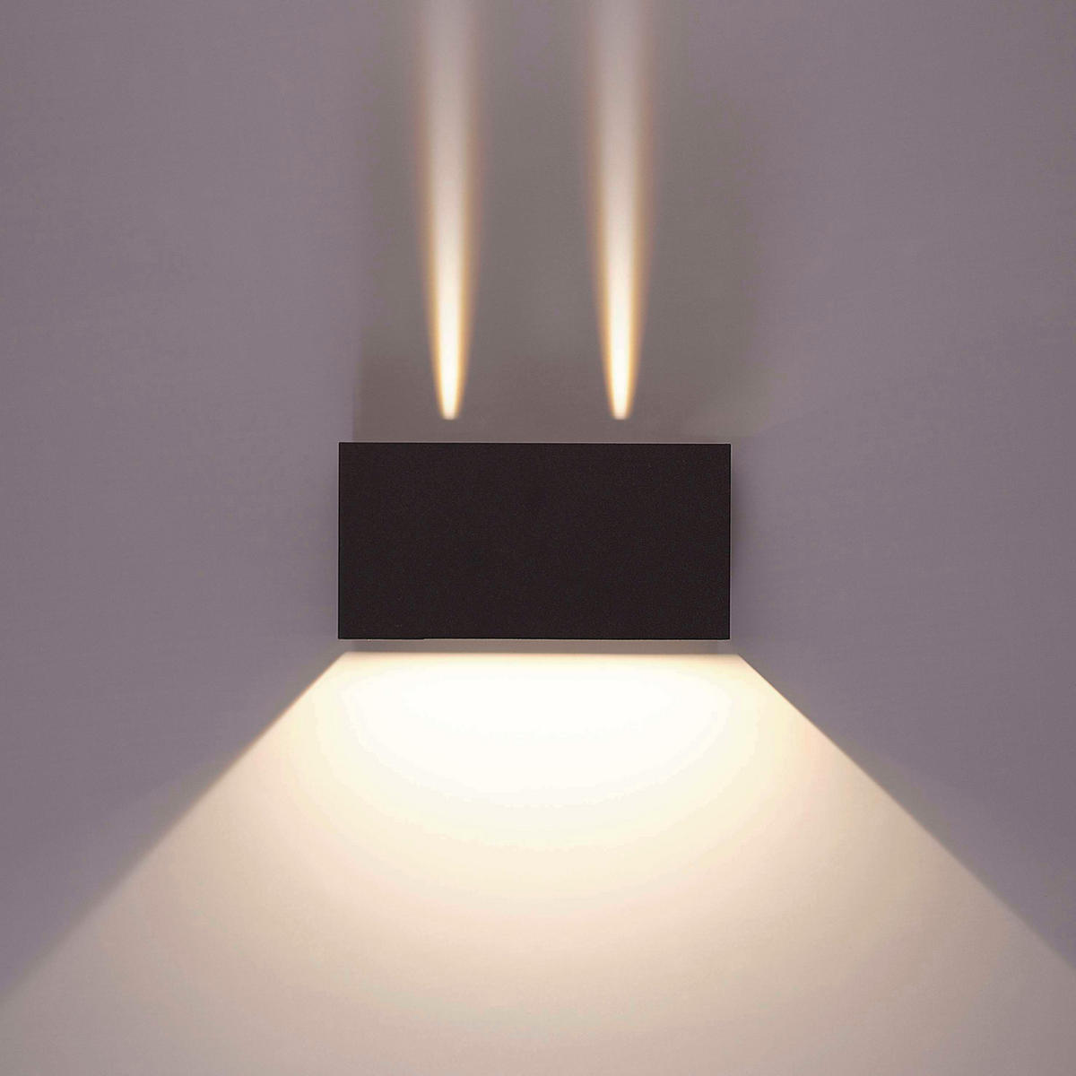 AUßENWANDLEUCHTE Quad 21.5/10.8/11 cm  - Anthrazit, Design, Metall (21.5/10.8/11cm)