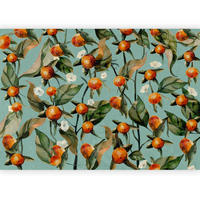 FOTOTAPETE  - Orange/Grün, LIFESTYLE, Textil (100/70cm) - artgeist