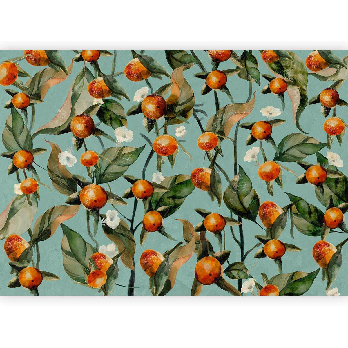 FOTOTAPETE  - Orange/Grün, LIFESTYLE, Textil (100/70cm) - artgeist