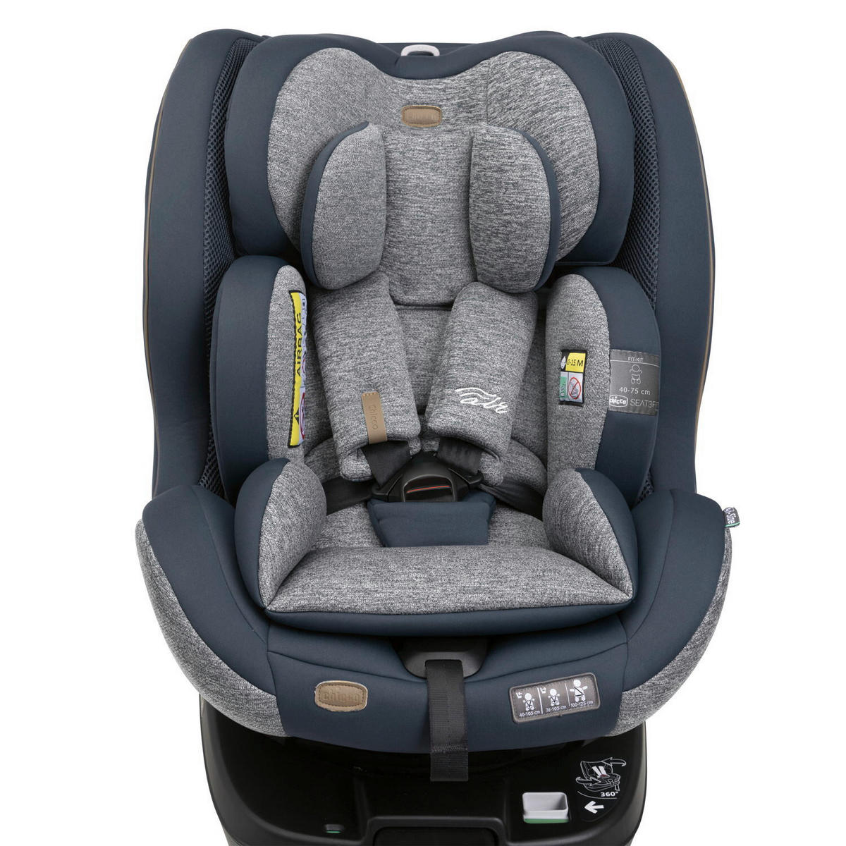 KINDERAUTOSITZ SEAT3FIT AIR   - Graphitfarben, Basics (49/44/61cm) - Chicco
