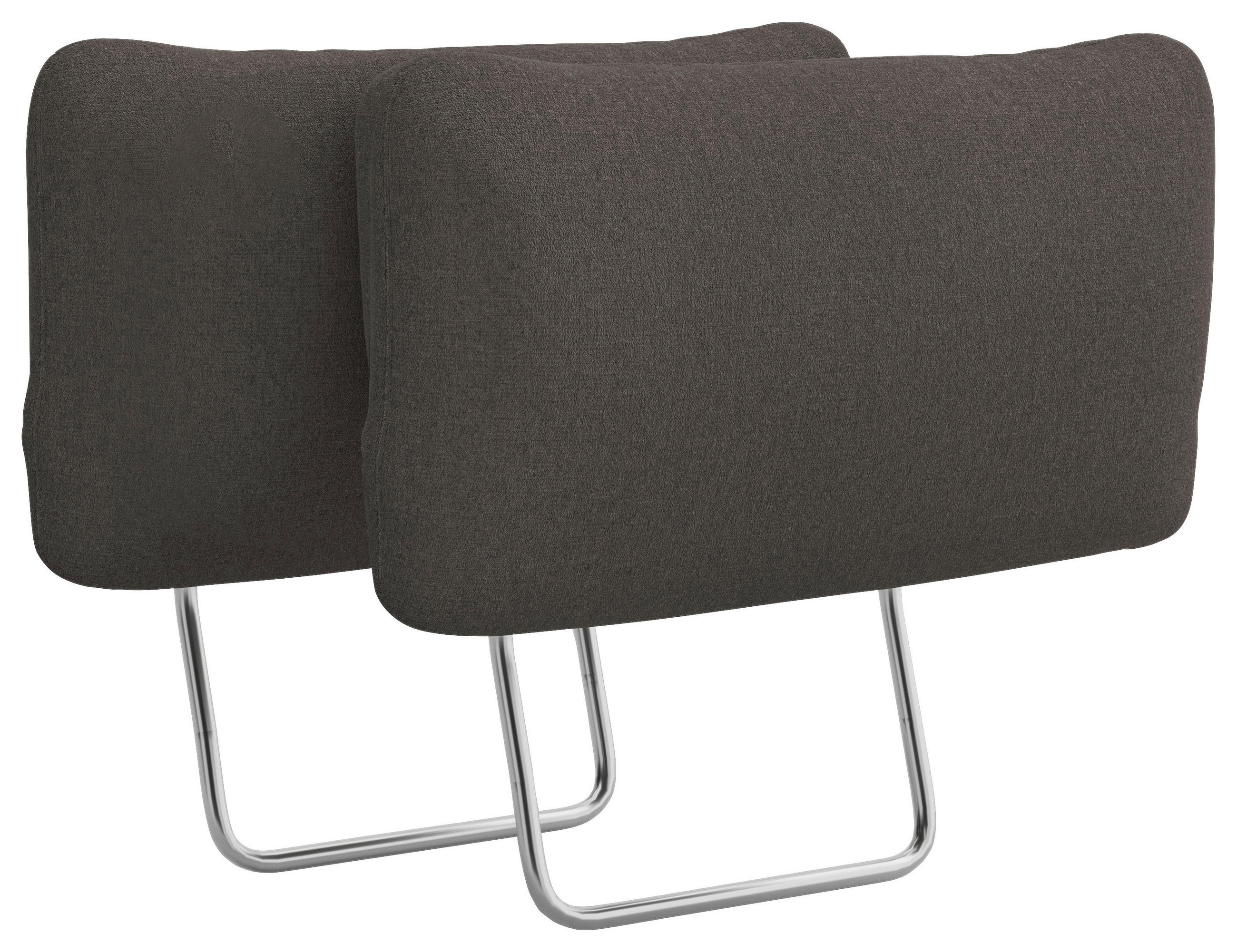 KOPFSTÜTZE Flachgewebe  - Graphitfarben, Konventionell, Textil (50/25/12cm) - Sit & More