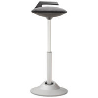 BÜROHOCKER Schwarz  - Schwarz/Grau, Basics, Textil/Metall (38/51-84/38cm) - Aeris