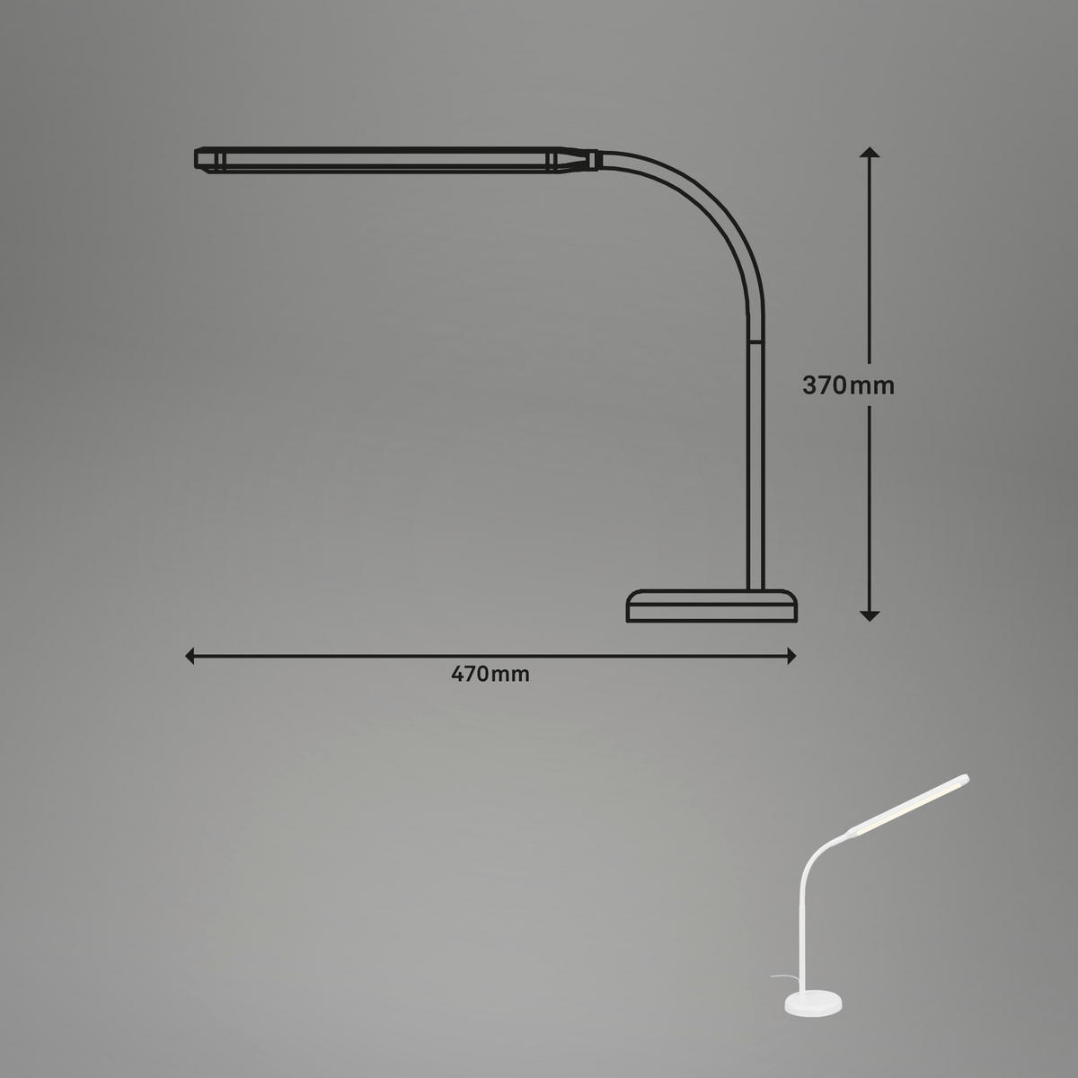 LED-SVETILKA ZA PISALNO MIZO  Pivaz             - bela, Trend, umetna masa (37/13/47cm)